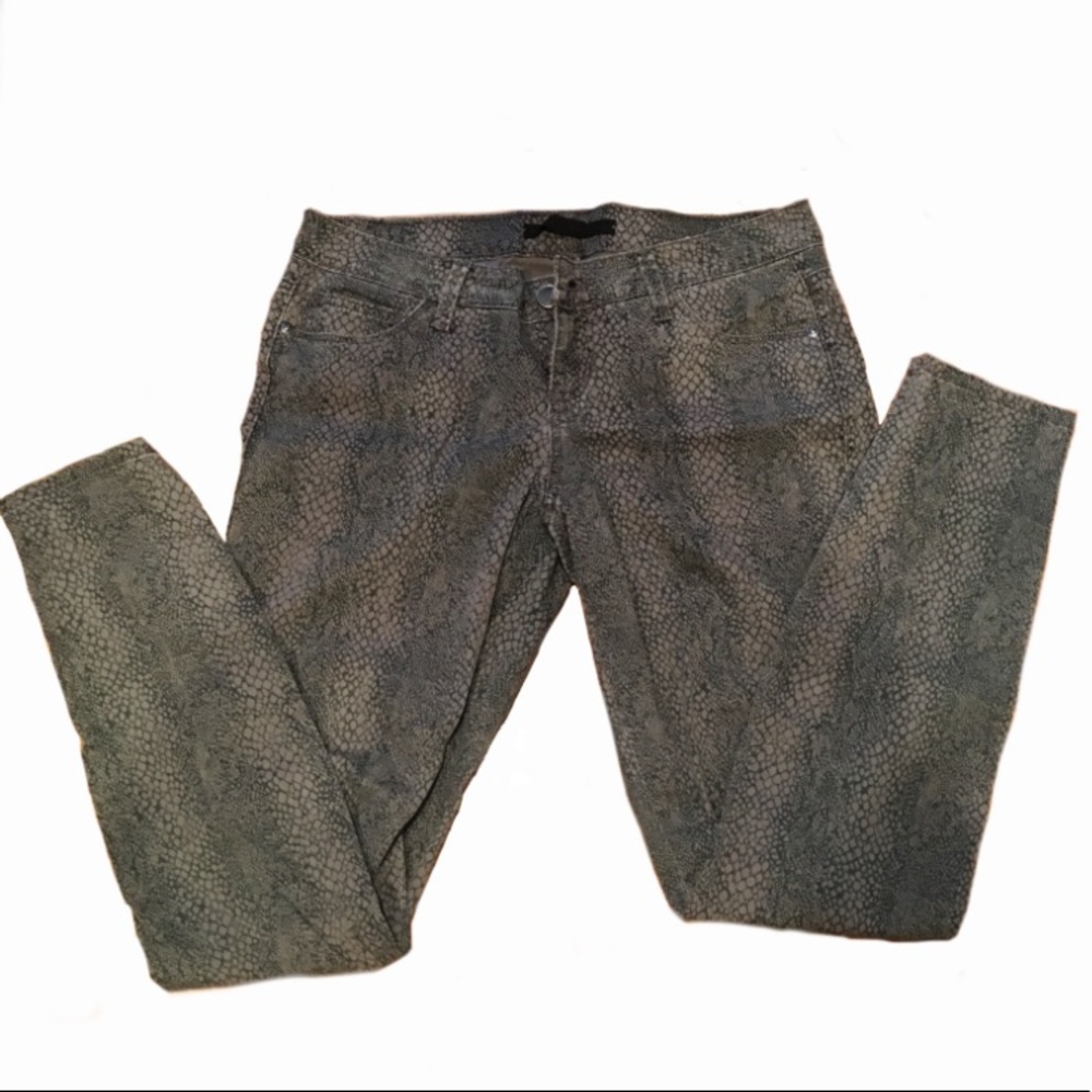 Snake Scale Print Jeans